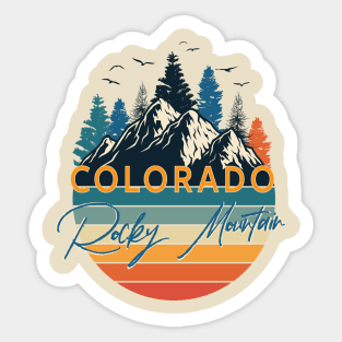 Colorado Tee - Retro Vintage Mountains Nature Hiking Sticker